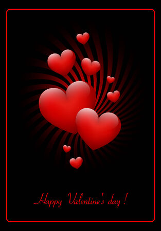 Valentine card with hearts. Vector illustration.のイラスト素材
