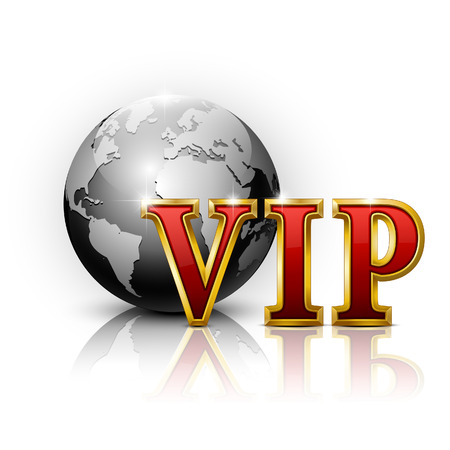 VIP gold letters. Vector illustration.のイラスト素材