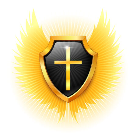 Shield on a white background. のイラスト素材
