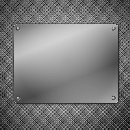 Metallic plaque for signage.   illustration のイラスト素材