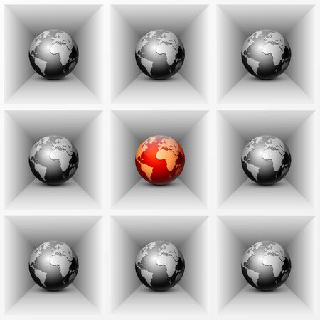 Abstract background with globe のイラスト素材