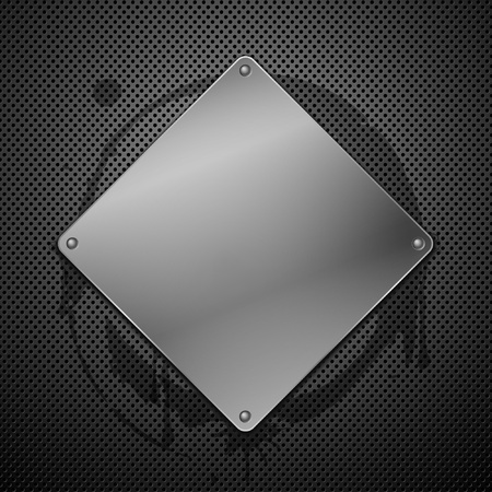 Metallic plaque for signage のイラスト素材