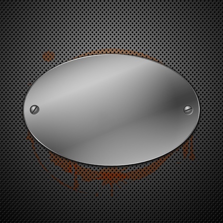 Metallic plaque for signage のイラスト素材
