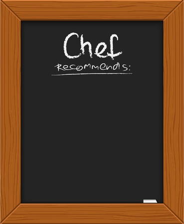 chef's suggestion - classical blackboard with chalk のイラスト素材