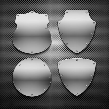 Set of vector shields. Vector illustration. Eps 10のイラスト素材