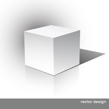Cube on a white background. Vector illustrationのイラスト素材