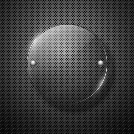 Abstract metal background with glass framework. Vector illustration.のイラスト素材