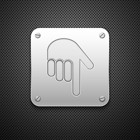 Abstract  background. Download icon with hand.  Vector illustration.のイラスト素材