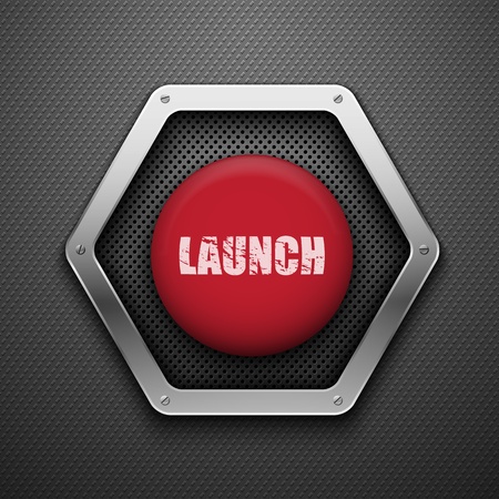 Launch button. Vector background. のイラスト素材