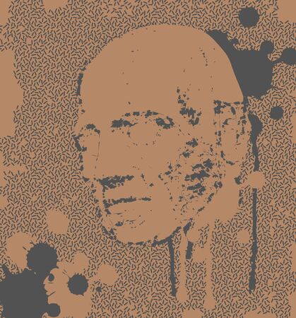 Head  Abstract background  Hand drawn のイラスト素材
