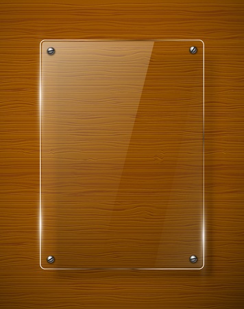 Wooden texture with glass framework illustration のイラスト素材