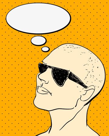 Comics Character with Bubble speech vintage illustrations のイラスト素材