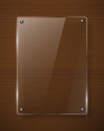 Wooden texture with glass framework illustration のイラスト素材