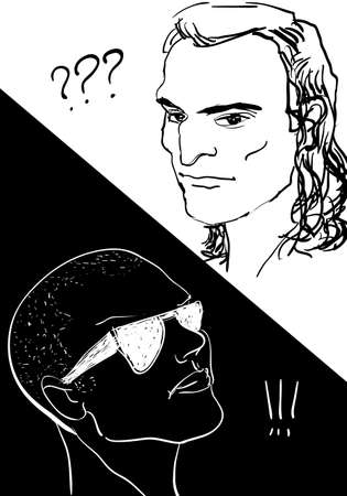 Comics Character  vector vintage illustrationsのイラスト素材