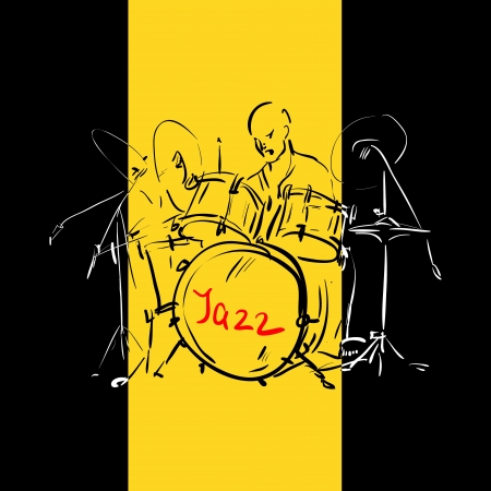 Sketch  Drummer  のイラスト素材