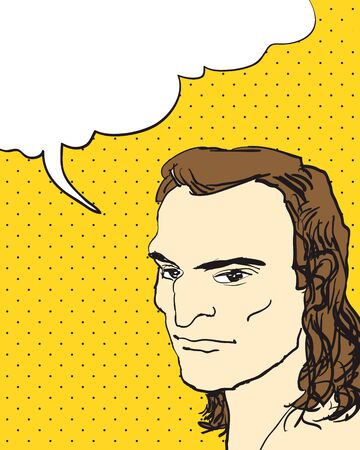 Comics Character with Bubble speech vintage illustrations のイラスト素材