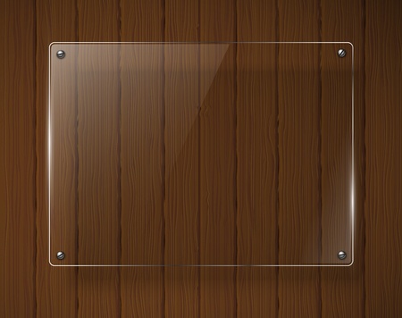 Wooden texture with glass framework illustration のイラスト素材