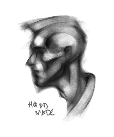 Punk  Head  Hand drawingのイラスト素材
