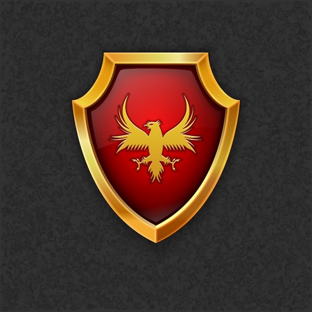 Shield with eagle Vector eps10のイラスト素材