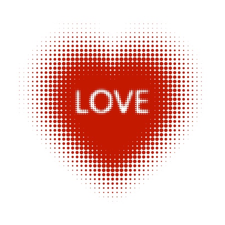 Abstract backgrouund with heart  vector halftone  element for your design のイラスト素材