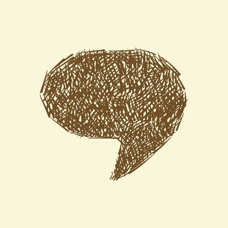 Speech bubble  Hand-drawn  Vector illustration のイラスト素材