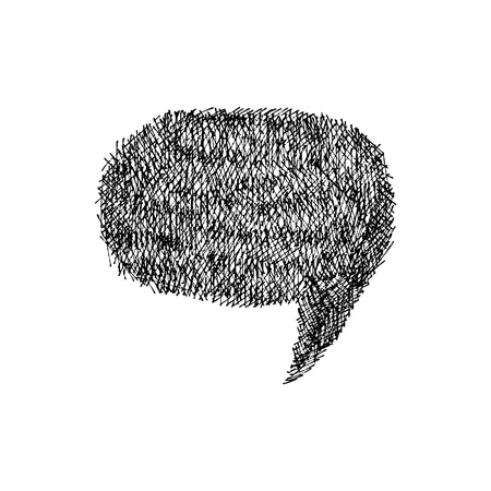 Speech bubble  Hand-drawn  Vector illustration のイラスト素材