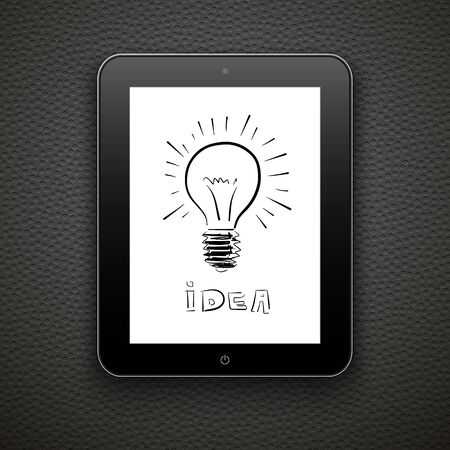 Abstract vector background with tablen pc and lamp  Eps10のイラスト素材