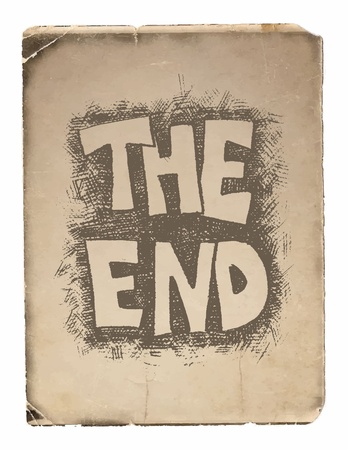 The End. Hand drawn. Vector eps8のイラスト素材