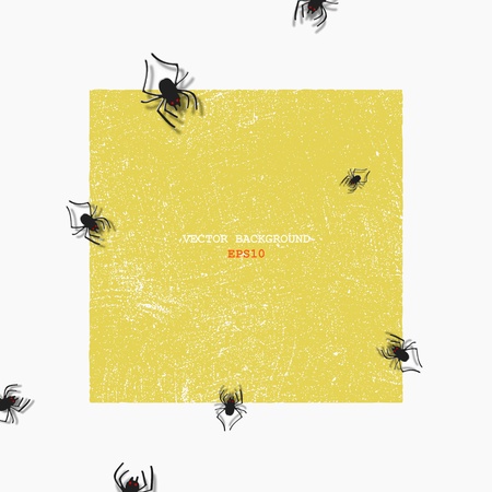 Spider. Vector background.  のイラスト素材