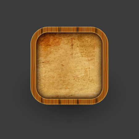 Wooden icon.  のイラスト素材