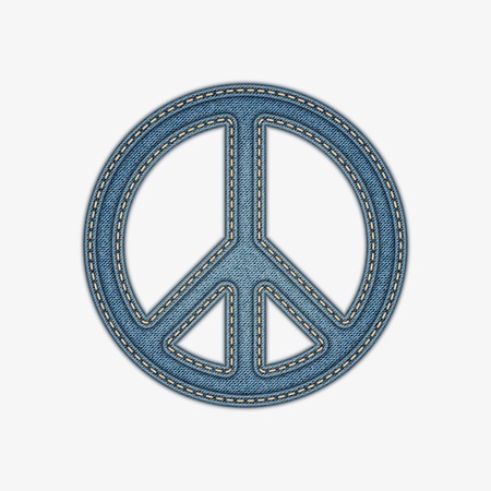 Pasific sign. Realistic denim. のイラスト素材