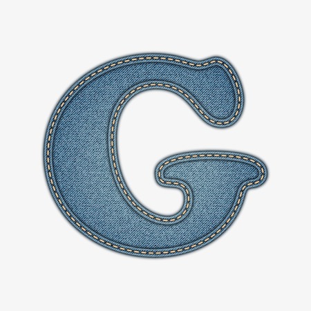 Denim letter  Jeans alphabet  のイラスト素材