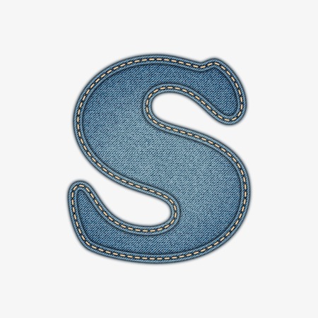 Denim letter  Jeans alphabet のイラスト素材