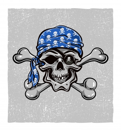 Skallywag Pirate Skull  Vector のイラスト素材