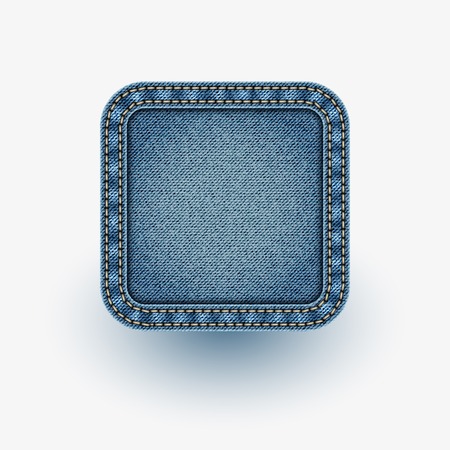 App icon . Realistic denim .のイラスト素材