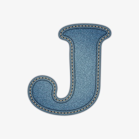 Denim letter  Jeans alphabet のイラスト素材