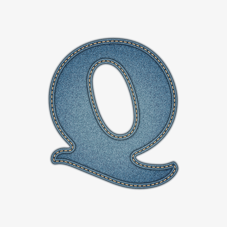Denim letter  Jeans alphabet のイラスト素材