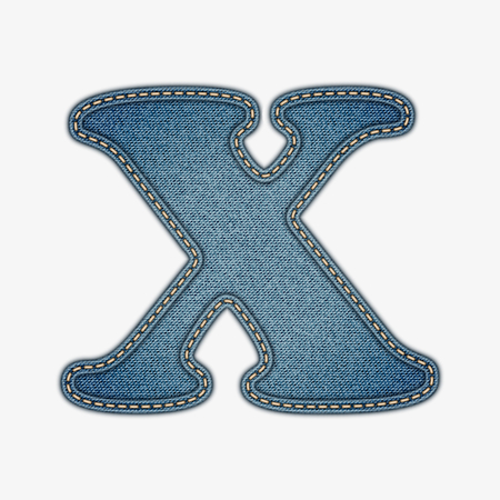 Denim letter  Jeans alphabet のイラスト素材