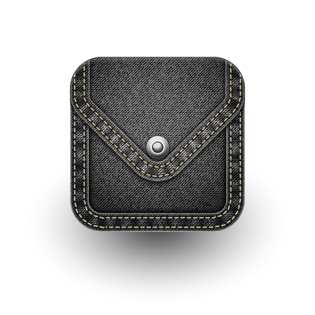 App icon . Realistic denim . Eps10のイラスト素材