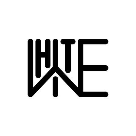 original modern hand lettering composition WHITE. vector eps8のイラスト素材