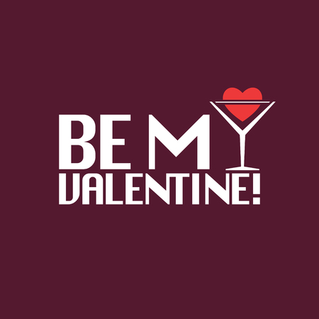 be my valentine inscription. のイラスト素材