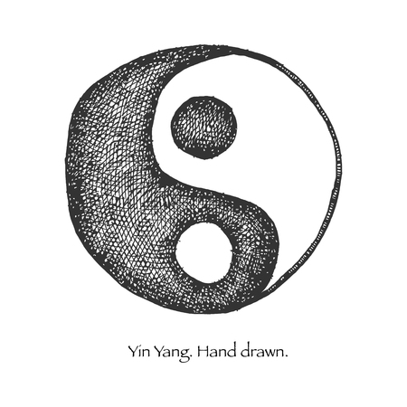 yin yang  hand drawn のイラスト素材