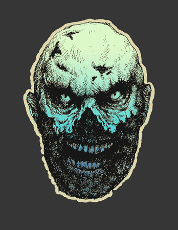 Zombie. Hand drawn. Vector illustrationのイラスト素材
