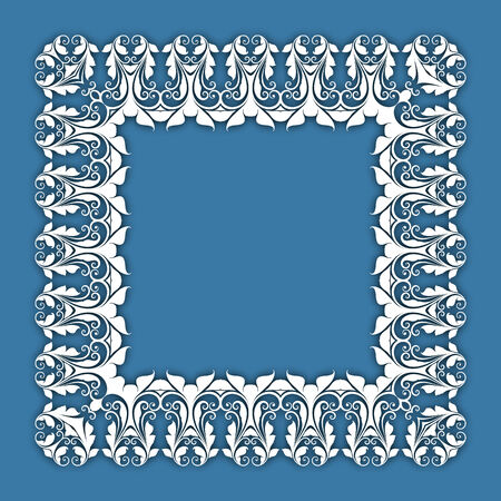 Vector vintage border  frame engraving  with retro ornament patternのイラスト素材