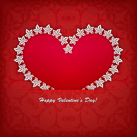 Heart for Valentines day cardのイラスト素材