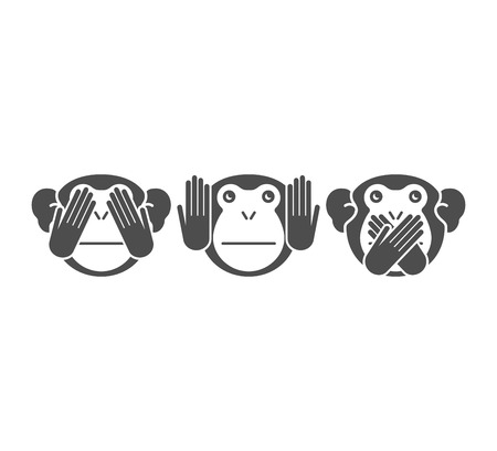 See no Evil, Hear no Evil, Speak no Evil.  のイラスト素材