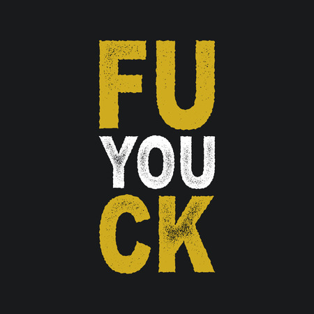 Word FUCK You illustrationのイラスト素材