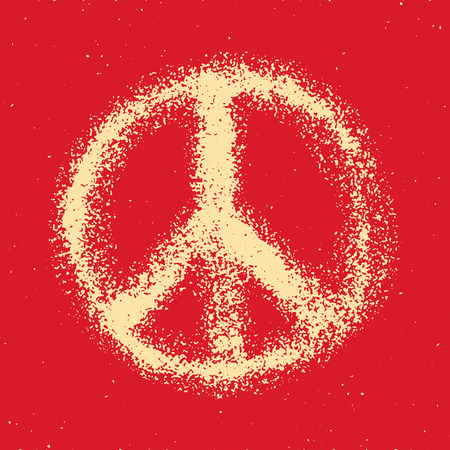 Seamless pattern from Peace sign. Hippie symbol of peaceのイラスト素材