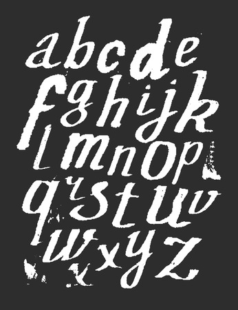 Watercolor hand drawn alphabet. Vector illustration. Brush painted letters.のイラスト素材