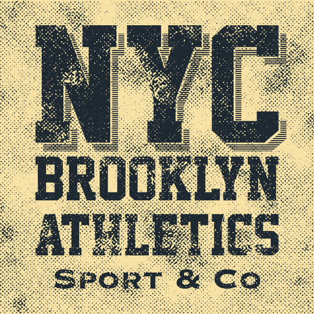 Athletic sport New York typography, t-shirt graphics, vectorsのイラスト素材